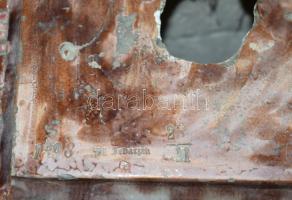 1898 Jebaczek jelzéssel szecessziós posztamens plasztikus növényi ornamentikával díszítve. Osztrák-M...