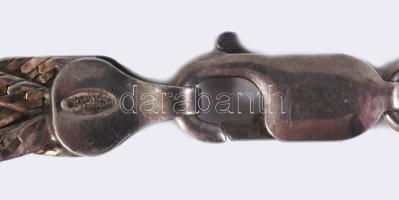 Ezüst (Ag) kígyó karkötő, jelzett, 925 ezrelékes, h: 19,5 cm, nettó 6,9g