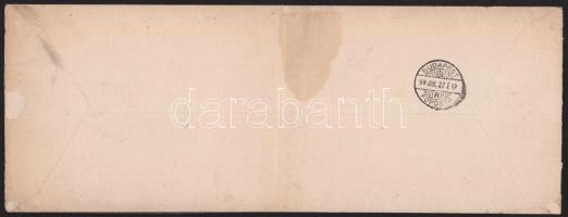 1899 Nagyalakú helyi ajánlott, 2. súlyfokozatú levél 2 x 3kr + 5kr bérmentesítéssel. Ezek a nagy bor...