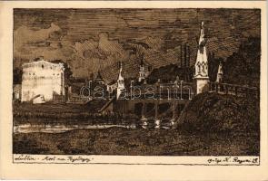 Lublin, Most na Bystrzycy / bridge. Lit. A. Jarzynskiego litho s: K. Rayski