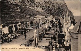 Cefalu, Cimitero. Il giorno dei morti 2. 11. 1908 / cemetery on All Souls' Day (EK)
