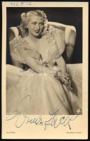 Erna Sack (1898-1972) német szoprán aláírása fotólapon