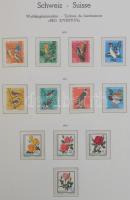 Svájc gyűjtemény a 60-70-es évekből 1983-ig + kevés korábbi anyag szinte új állapotú Leuchtturm falc...