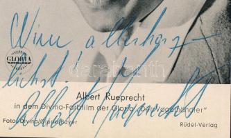 Albert Rueprecht (1929-) német filmszínész aláírása képeslapon
