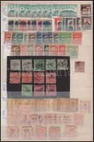 Vegyes külföldi bélyegek A4 berakólap mindkét oldalán, közte sok tízes