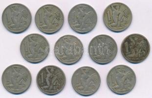 Csehszlovákia 1922-1924. 1K Cu-Ni (12db, 2xklf) T:XF-F
Czechoslovakia 1922-1924. 1 Koruna Cu-Ni (12...