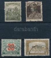 Fiume 1919 4 db bélyeg, Bodor vizsgálójellel