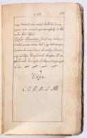 Tonsoris, [Ján] Johannes: Sana consilia medica. 1813. Kézzel írt könyv másolata, 201+3 p. Korabeli k...