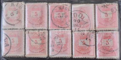 10 db Színesszámú 5kr bündli dobozban