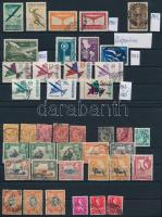 Dél-Amerika légiposta összeállítás 8 db stecklapon + Kenya, Uganda 42 db bélyeg