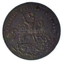 DN "Sárkányölő Szent György / Biztonság a viharban" kétoldalas bronz emlékmedál fül nélkül...