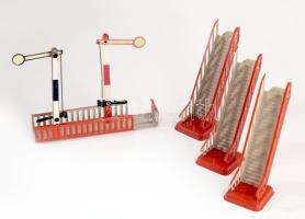 4 részes fém makett vasúti felüljáró, m: 14 cm alatt