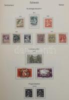 Svájc gyűjtemény a kezdetektől 1976-ig nagy Abria rugós előnyomott albumban, benne több mint 50 mode...