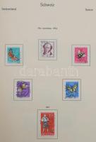 Svájc gyűjtemény a kezdetektől 1976-ig nagy Abria rugós előnyomott albumban, benne több mint 50 mode...