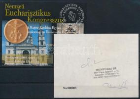 2005 Nemzeti Eucharisztikus Kongresszus emlékív pár, hátoldalon aláírt, csak 20 db létezik!