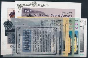 2005 Tihany 8 db-os emlékív garnitúra 8-as sorszámmal