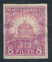 1926 Pengő-fillér 8f a posta kárára elkövetett hamisítvány, vágott