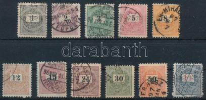 1889 11 db krajcáros bélyeg 11 1/2 fogazással (65.120)