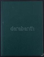 10 fekete lapos, A/4-es berakó zöld borítóval, erősített sarokkal, jó állapotban
