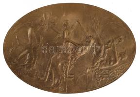 Bronz dombormű Sei 85 jelzéssel. Születés és halál allegóriája. 32x23 cm