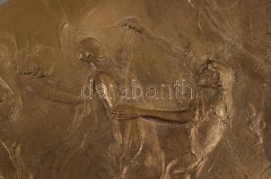 Bronz dombormű Sei 85 jelzéssel. Születés és halál allegóriája. 32x23 cm