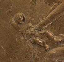 Bronz dombormű Sei 85 jelzéssel. Születés és halál allegóriája. 32x23 cm