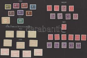 Ausztria automata, stb. + díjjegyes kivágások 3 db stecklapon és albumlapokon