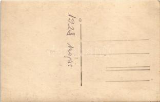 1928 Budapest XI. Gellérthegy, Trianon-ellenes felvonulás, irredenta propaganda, zászlók. photo