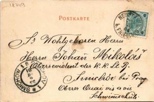 1901 Jindrichovice pod Smrkem, Heinersdorf an der Tafelfichte; Kirche, Villa Max von Heintschel, Rui...