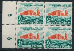 Deutsches Reich 1940 Helgoland Mi 750 ívszéli négyestömb (Mi EUR 120.-)