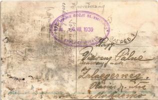 1939 Sljeme, Piramida / lookout tower, Croatian flag and coat of arms (r)