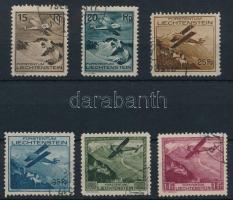 Liechtenstein 1930 Repülő sor Mi 108-113 (Mi EUR 340.-)