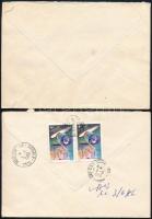 1966 Bélyegnap ajándék blokkok 2 db légi levélen Elefántcsontpartra