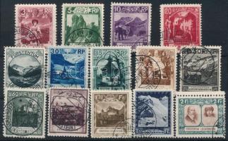 Liechtenstein 1930 Tájak és a hercegi pár Mi 94-107 (Mi EUR 920.-)