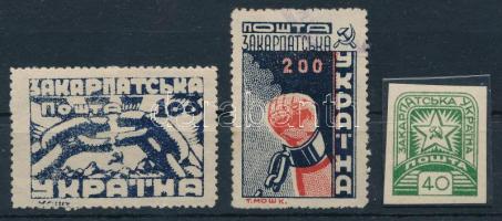 Kárpát-Ukrajbna 3 db bélyeg