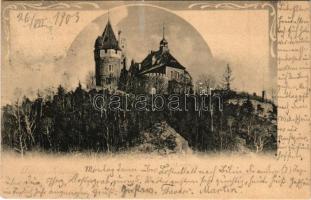 1903 Teplice, Teplitz-Schönau; Schlossberg / castle. Art Nouveau (fl)