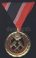 1989 Bányász szolgálati érdemérem arany fokozata, szalaggal. adományozó oklevéllel rajta Németh Mikl...