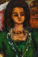 Czóbel jelzéssel: Női portré. Olaj, vászon. Apró sérüléssel, 90×70 cm