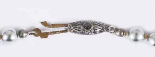 Tekla gyöngysor ezüst (Ag) kapoccsal, h: 40 cm