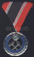 1985 Bányász szolgálati érdemérem ezüst fokozata, szalaggal. adományozó oklevéllel rajta Lázár Györg...