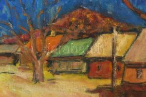 Nagy Oszkár jelzéssel: Utcarészlet. Olaj, vászon. 64,5×77,5 cm