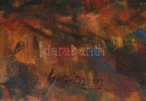 Nagy Oszkár jelzéssel: Utcarészlet. Olaj, vászon. 64,5×77,5 cm