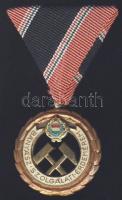 1974 Bányász szolgálati érdemérem ezüst fokozata, szalaggal, adományozó oklevéllel rajta Fock Jenő a...