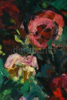 Frank Frigyes jelzéssel: Virágcsendélet. Olaj, vászon. 80×60 cm