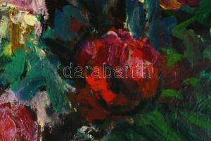 Frank Frigyes jelzéssel: Virágcsendélet. Olaj, vászon. 80×60 cm