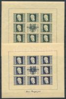 Ausztria 1946 Renner vágott kisívsor japán papíron. Luxus minőség!! (Mi EUR 2.400.-)