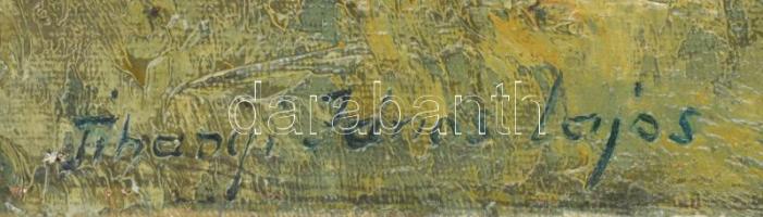 Tihanyi János Lajos (1892-1957): Vízparti jelenet. Olaj, vászon, jelezve balra lent. 61x80 cm