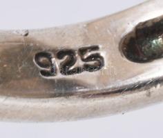 Ezüst (Ag) gyűrű, türkizzel, jelzett, m: 54, bruttó 13,7g