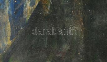 Vaszary J jelzéssel: Csendélet. Olaj, fa. 41x53,5 cm