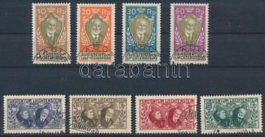Liechtenstein 1928 II. János herceg sor Mi 82-89 (Mi EUR 1.100.-)